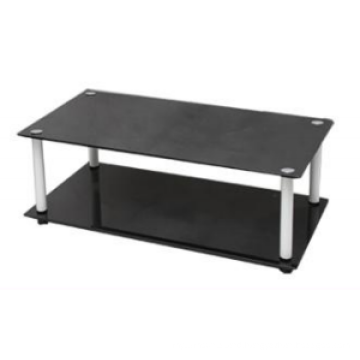 Double Layer Tempered Glass TV Stand